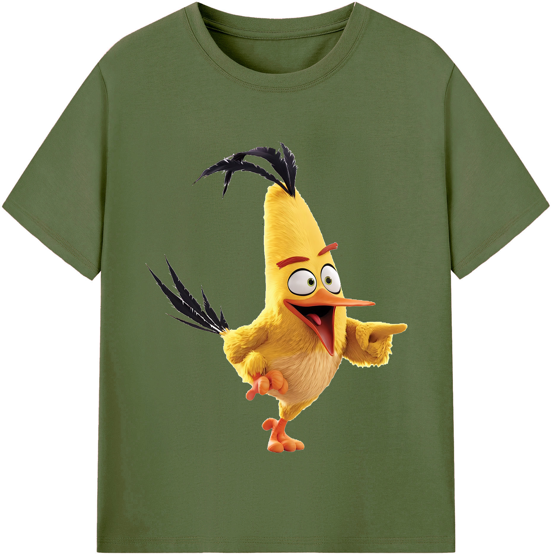 （画像用） Angry Birds アングリーバード 綿100％半袖Tシャツ（フロントプリント）